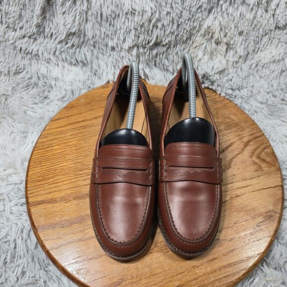 Sezane Andrea Natural Heritage Womens Size 8 EU 38 Warm Brown Leather Loafers - Picture 2 of 12